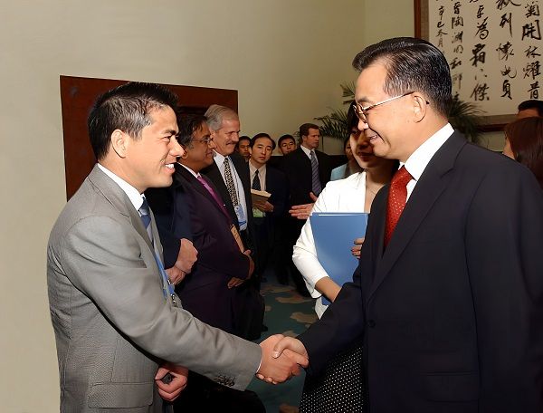 第十七届中央政治局常委、中华人民共和国国务院原总理、党组书记温家宝接见蒋锡培